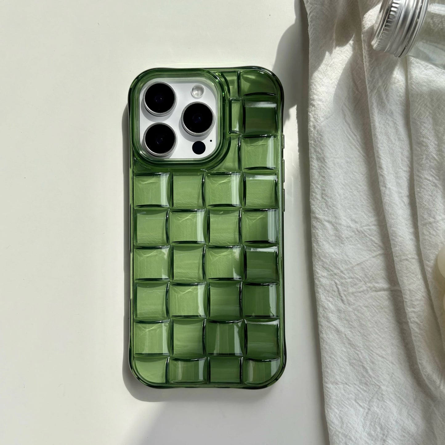 Green Woven Plaid iPhone Case