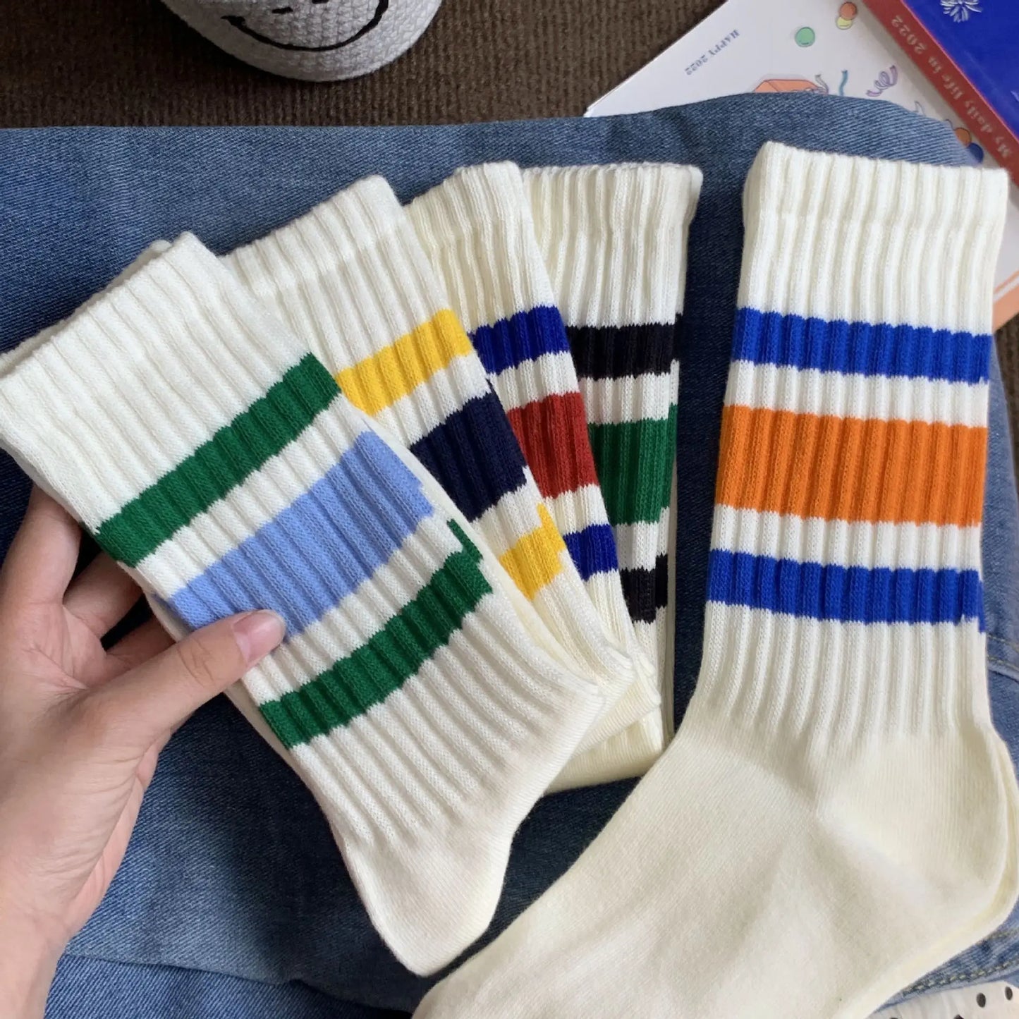 Vintage Style Stripe Socks