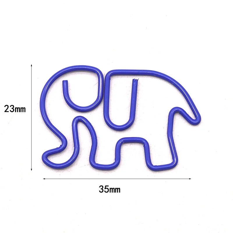 10-100pcs Color Creative Elephant Paper Clip Cartoon Cute Student Paperpin Special-shaped Paper Clip Office Stationery Paperclip - Ice Cream Cake
