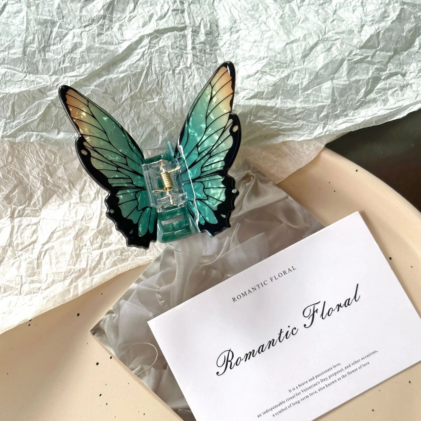 Acrylic Glossy Butterfly Hair Claw