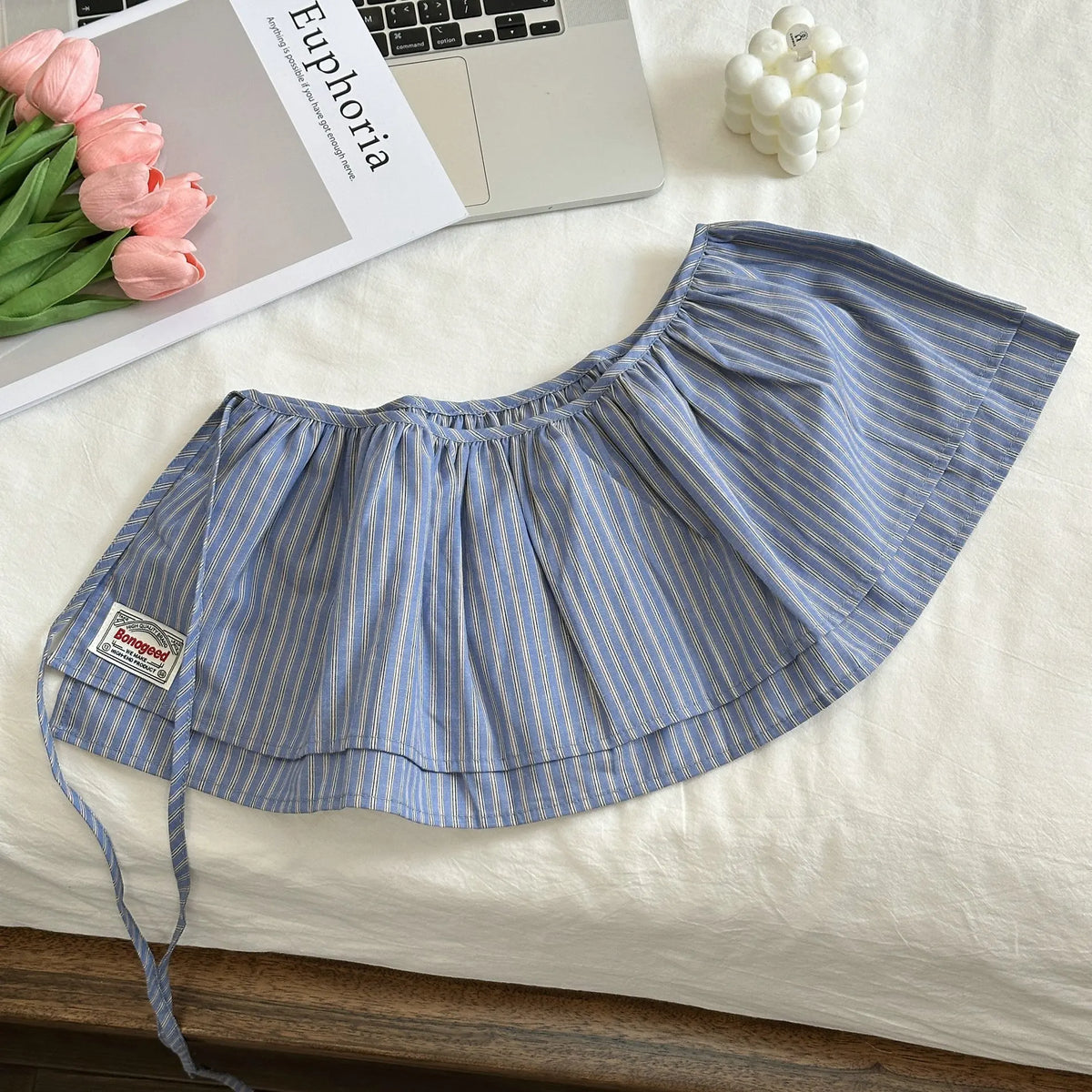 Mini Layered Gingham Wrap Skirt - Ice Cream Cake
