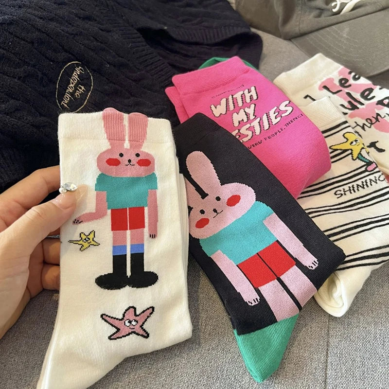 Bunny Time Crew Socks - Ice Cream Cake