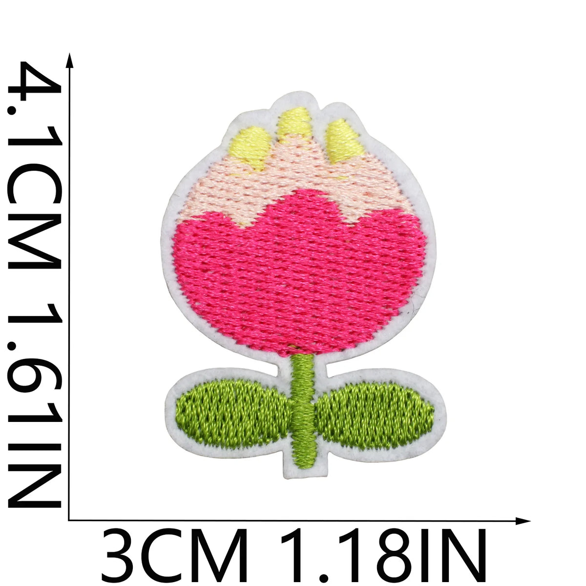Embroidered Flower Garden Iron-On Patch