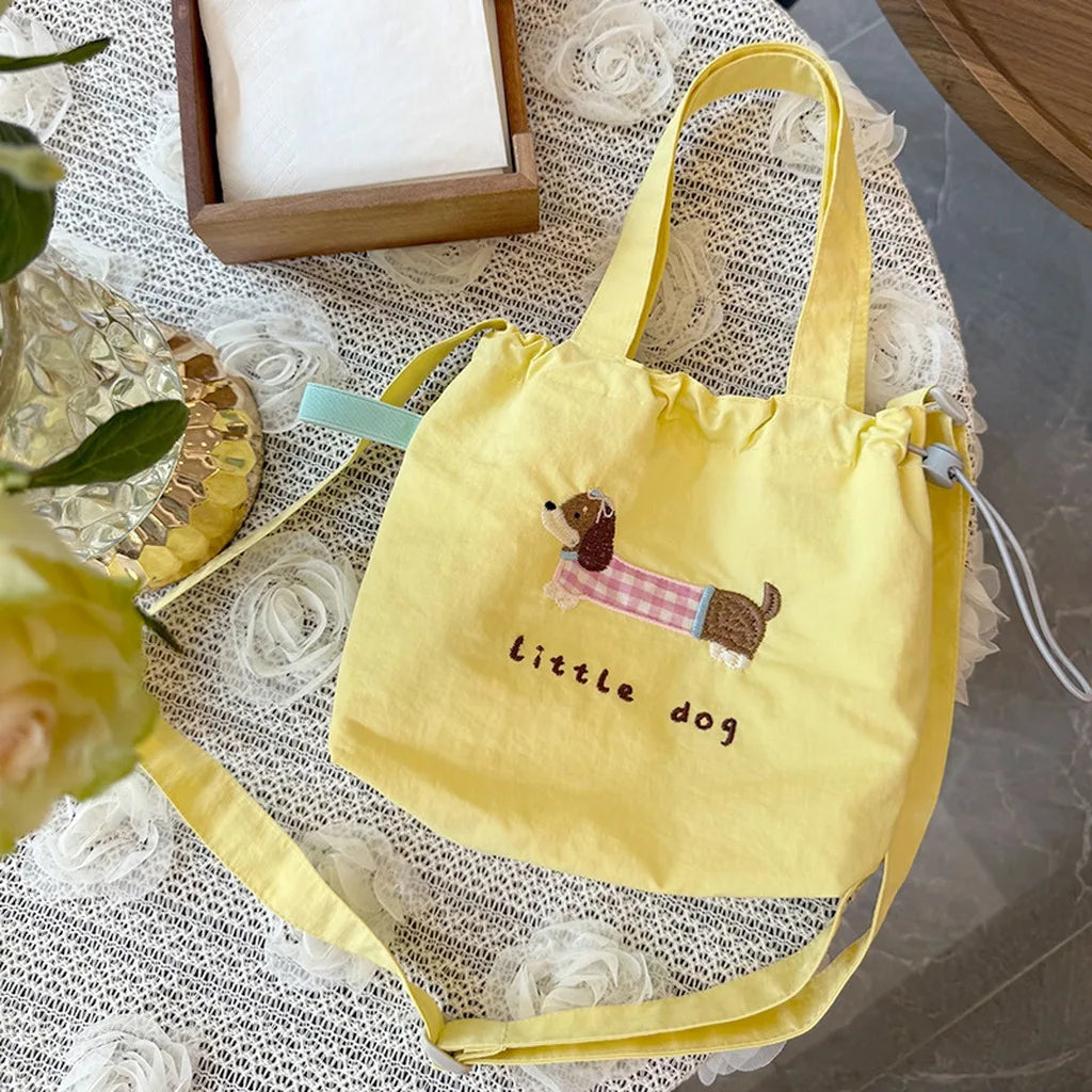 Puppy Dog Applique Mini Tote - Ice Cream Cake
