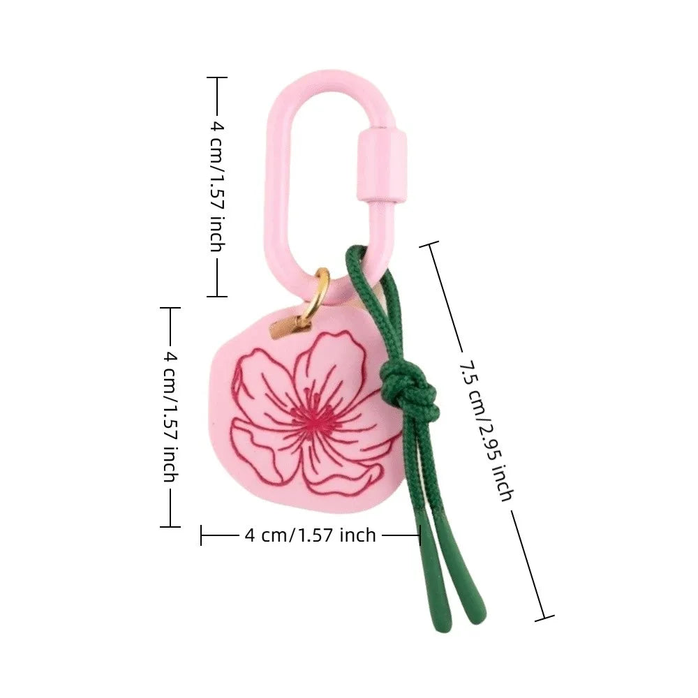 Cartoon Acrylic Rope Woven Pendant Cute Creativity Floral Keyring Retro Geometric Shape Bag Chain Charms Student - Ice Cream Cake