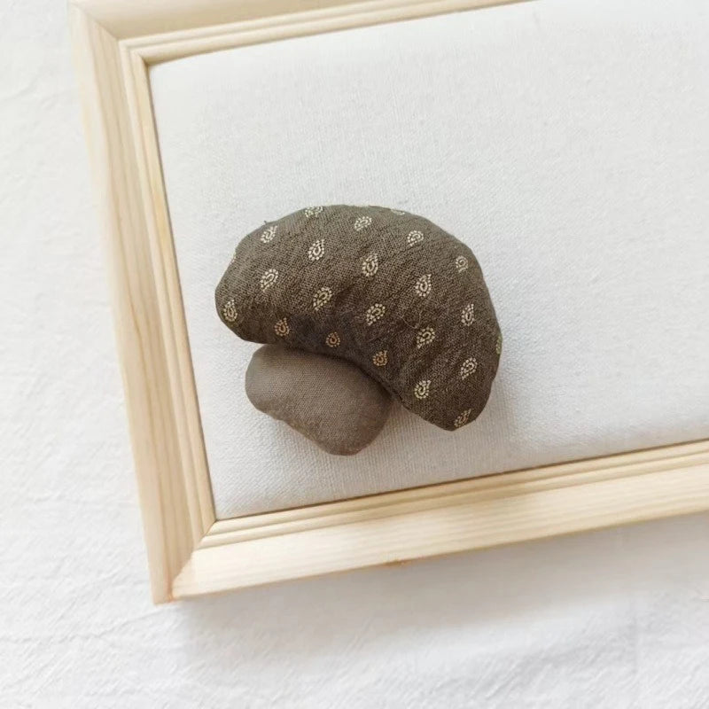 Cottagecore Fabric Mushroom Brooch