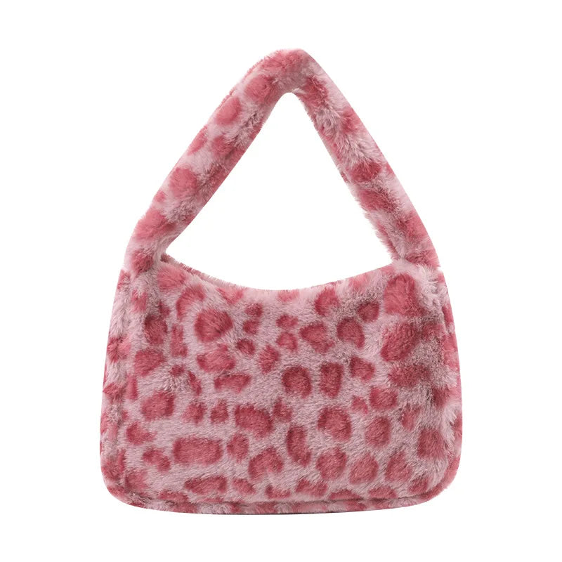 Faux Fur Animal Pattern Purse