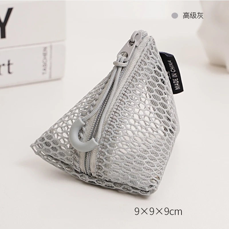 Pyramid Mesh Mini Zipper Pouch