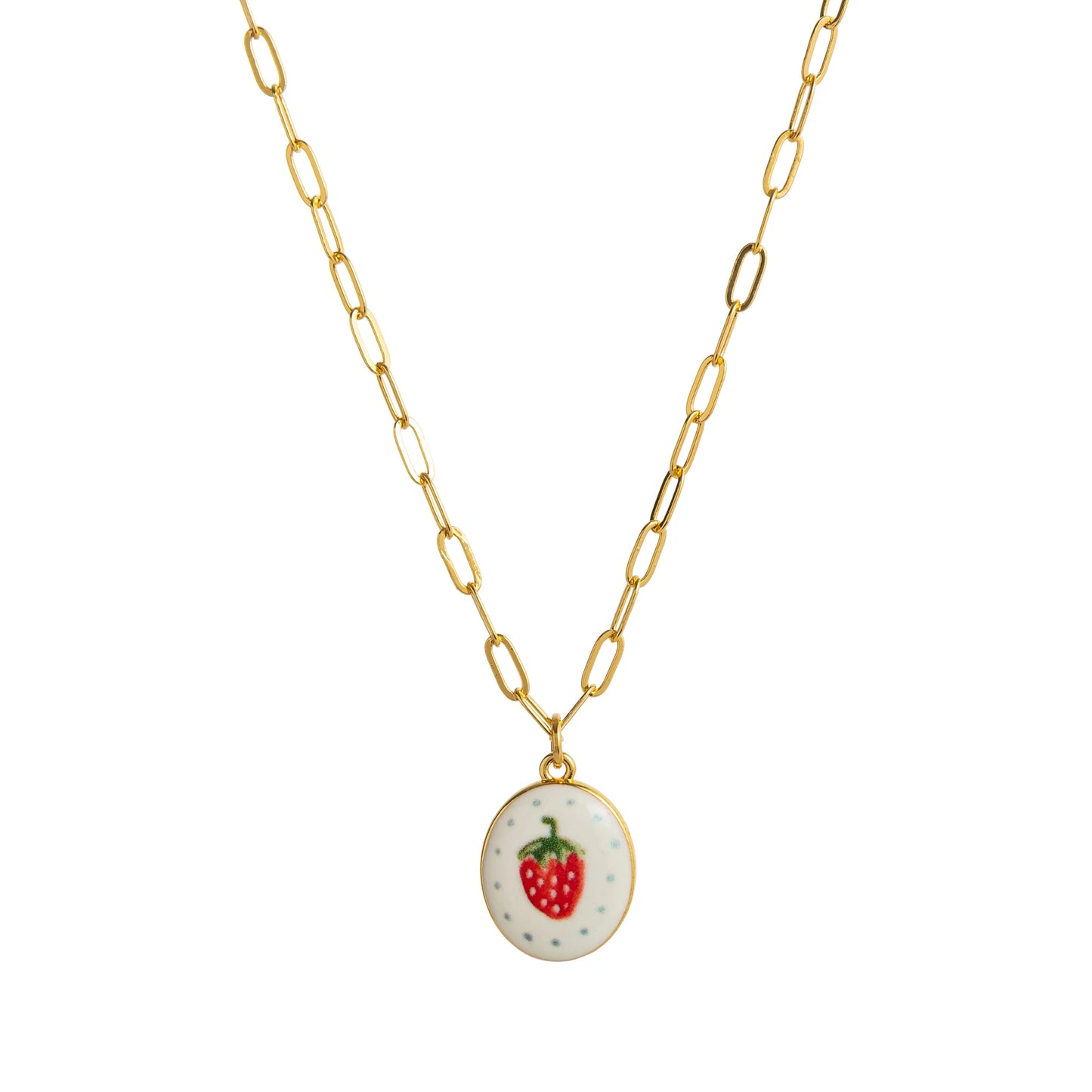 Painted Plants Charm Necklace
