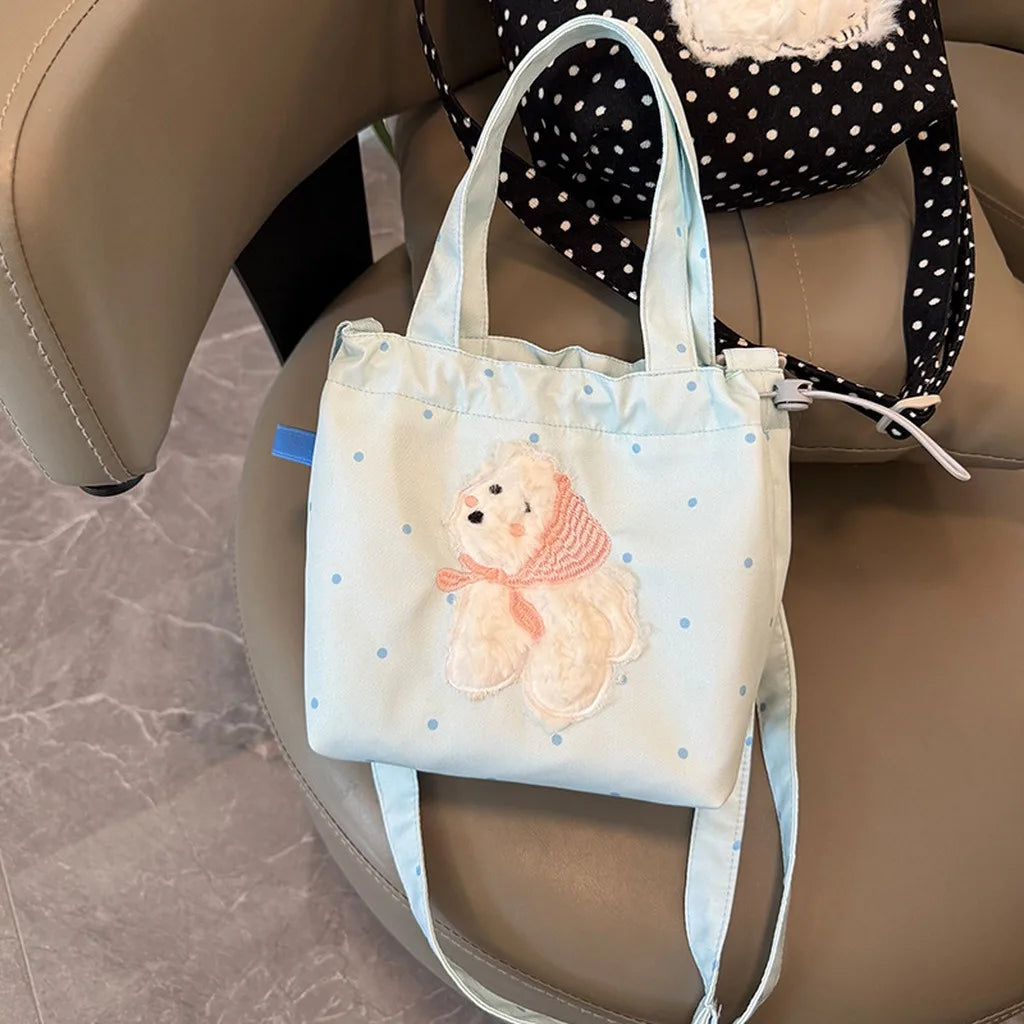 Puppy Dog Applique Mini Tote - Ice Cream Cake