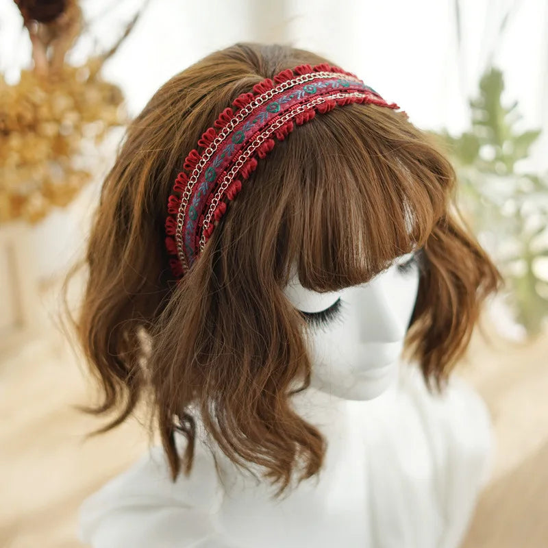Floral Embroidery Headband