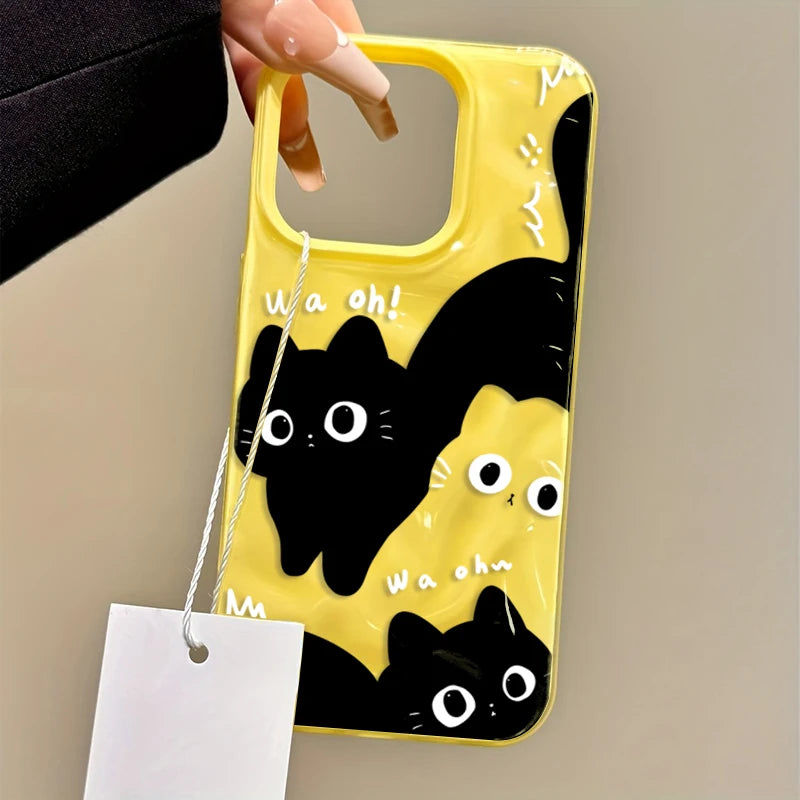 Black Cat Couple iPhone Case