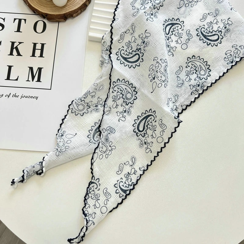 Floral Print Cottagecore Scarf - Ice Cream Cake