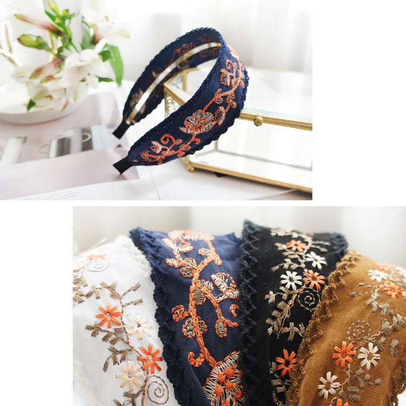 Cottagecore Embroidered Headband