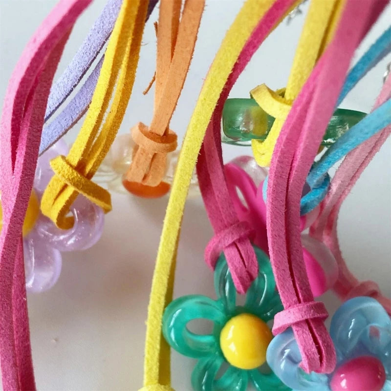 y2K Glossy Daisy Rope Necklace