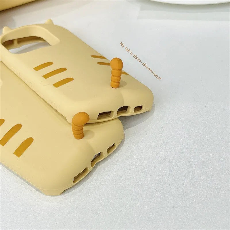 Cartoon Papa Cat cute soft shell for iPhone 17 16 15PROMAX 14 13Pro phone case shockproof for iPhone 17air 15 16Pro - Ice Cream Cake
