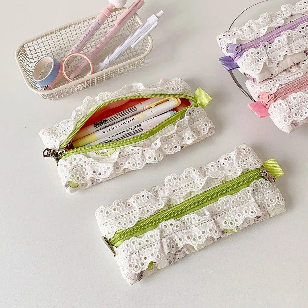Quilted Lace Pencil Case