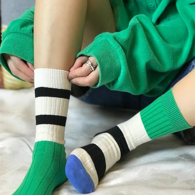 Ice Cream Stripe Crew Socks