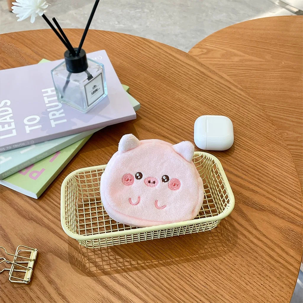 Mini Animal Plush Zipper Purse