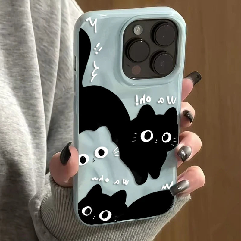 Black Cat Couple iPhone Case