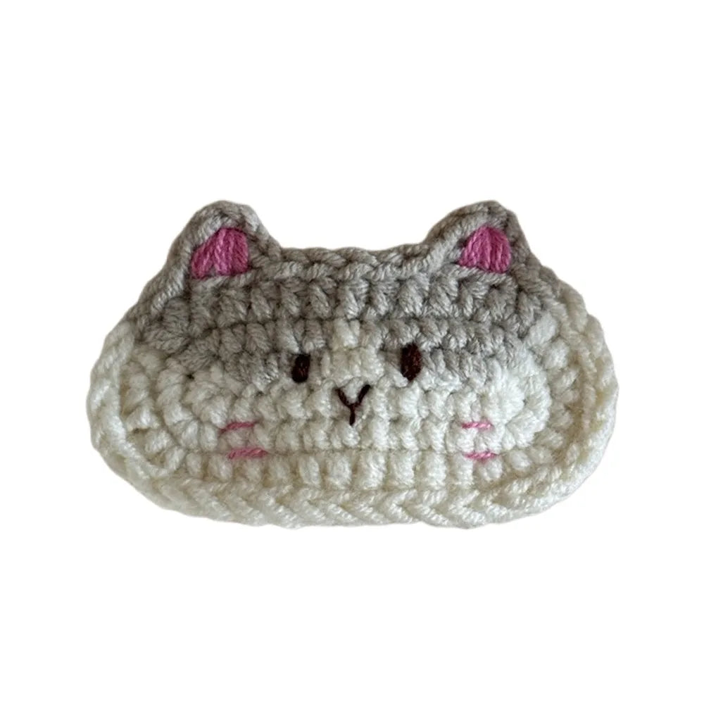 Cute Bouncy Dog Crochet Hair Clip Sweet Cartoon Cat Hairpin Women's Bangs Clips Children's Side Clip Headwear Hair Accessories - Ice Cream Cake