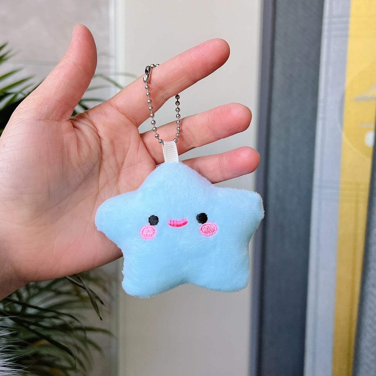 Plush Star Character Keychain Charm