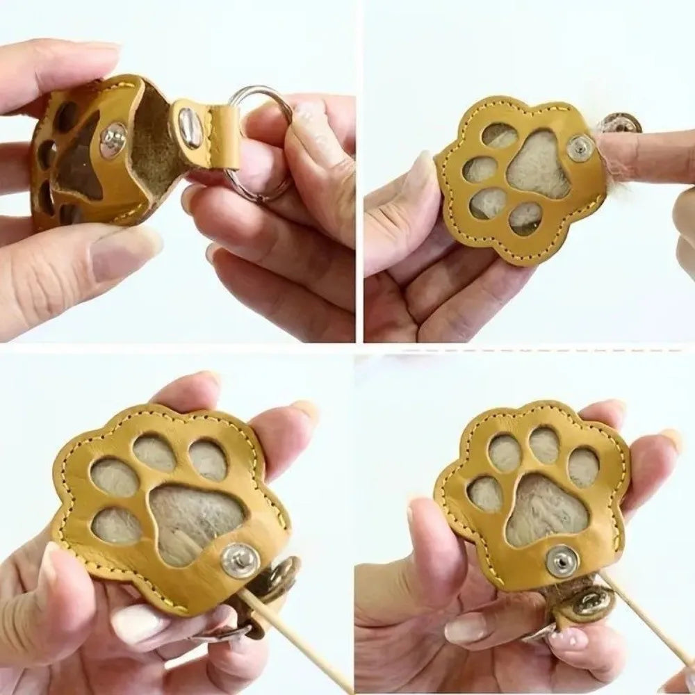 Pet Paw Fur Keeper Keychain