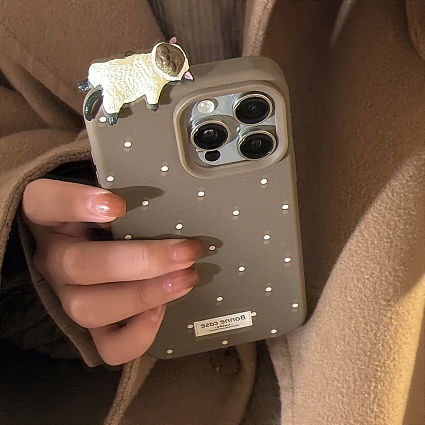 Cat Friends Polka Dot iPhone Case (5 Designs) - Ice Cream Cake