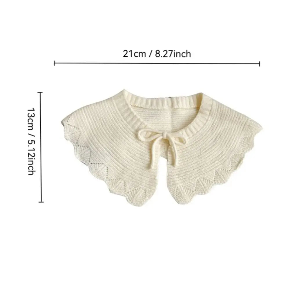 Knitted Detachable Frill Collar