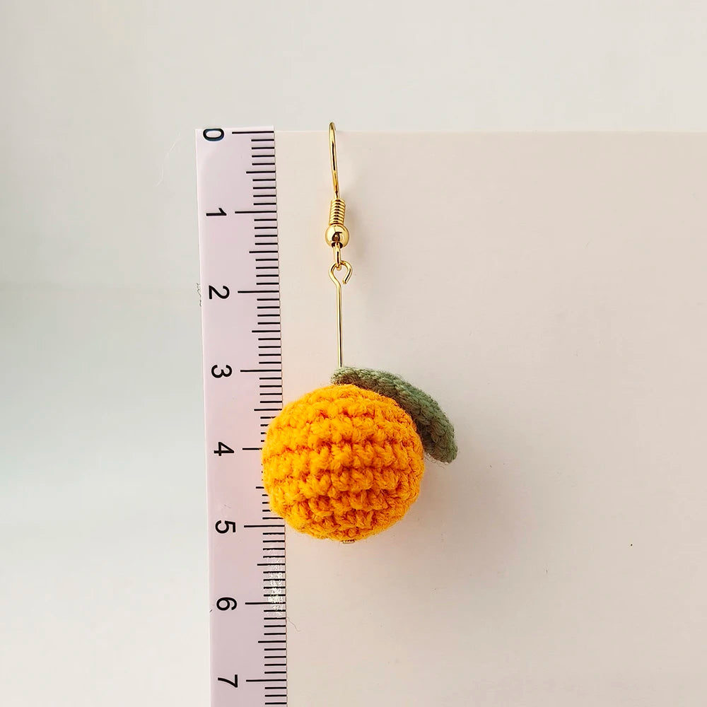 Crochet Fruit Earrings (8 Designs) - Ice Cream Cake