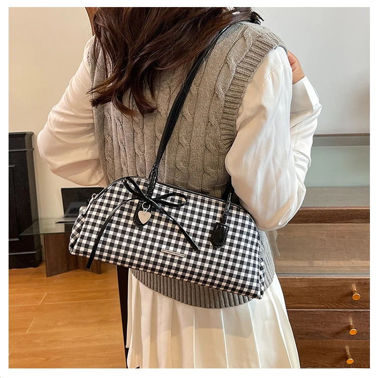 Retro American Style Crossbody Bag Women's Handbag Fashionable Handheld Bag Casual Single Shoulder Bag Simple Style Handbag - Ice Cream Cake