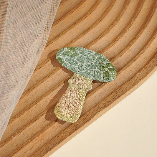 Embroidered Mushroom Iron-On patch - Ice Cream Cake