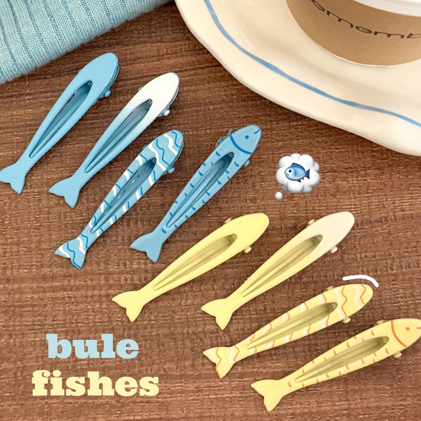 Sardine Hair Clips, Set of 4 - Ice Cream Cake