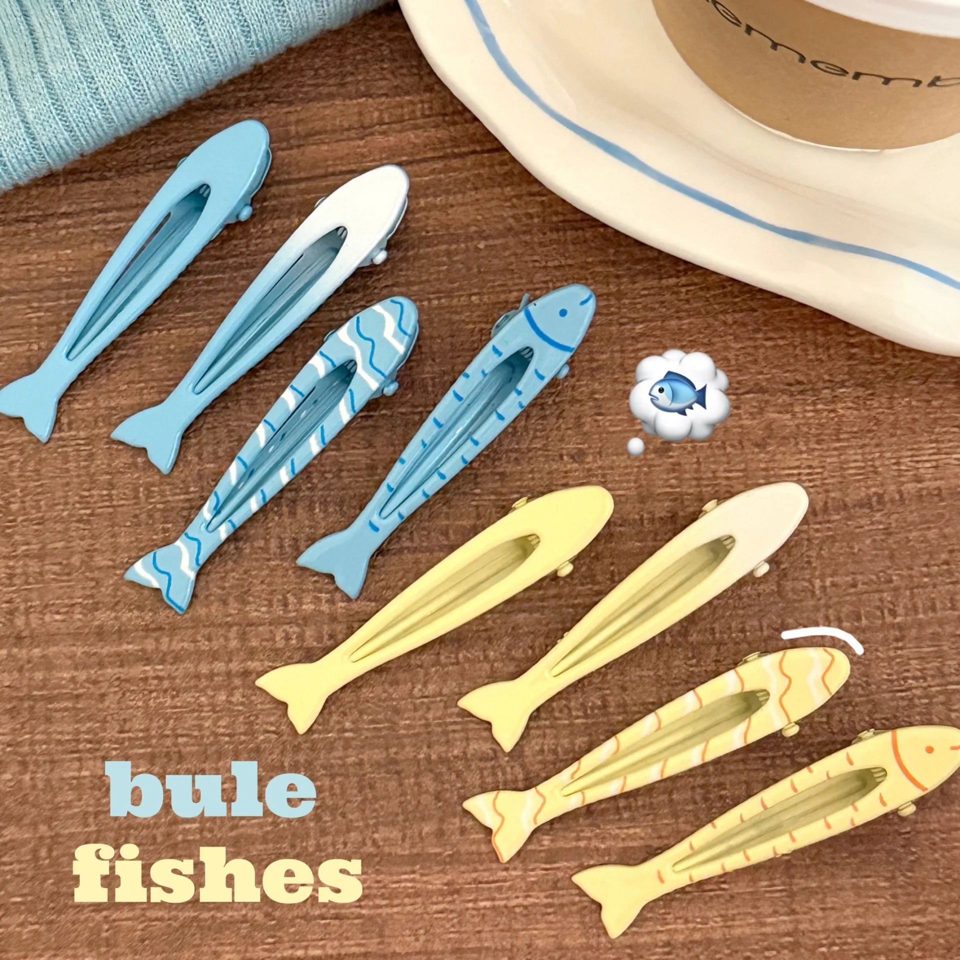 Sardine Hair Clips, Set of 4 - Ice Cream Cake