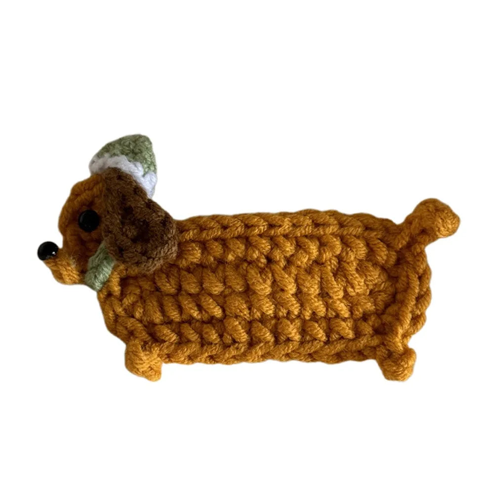 Cute Bouncy Dog Crochet Hair Clip Sweet Cartoon Cat Hairpin Women's Bangs Clips Children's Side Clip Headwear Hair Accessories - Ice Cream Cake
