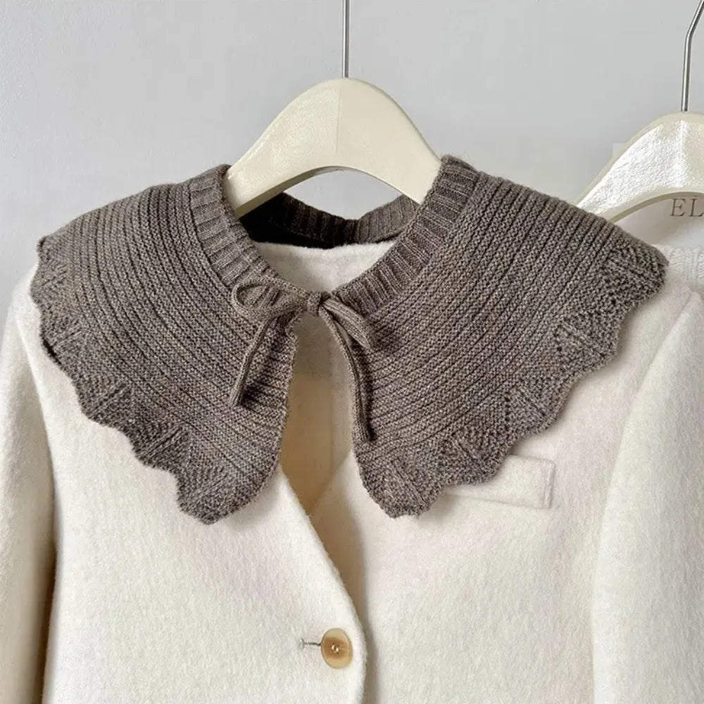 Knitted Detachable Frill Collar