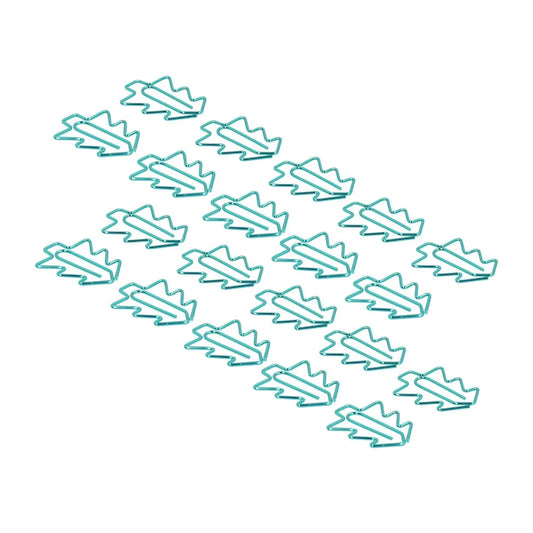 20PCS Tree Shape Mini Paperclip Electroplating Metal 32*24mm Iron Paper Clip Mini Size Dark Green Tree Shape Paperclip - Ice Cream Cake