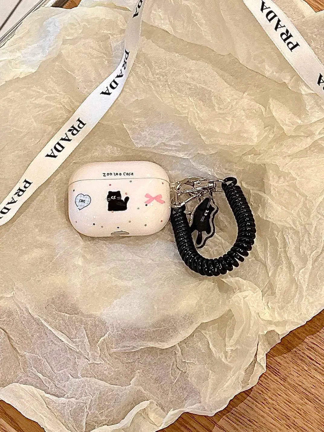 Black Cat AirPods Charger Case Cover