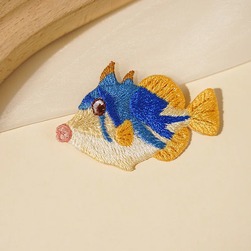 Sealife Embroidered Iron-On Patch