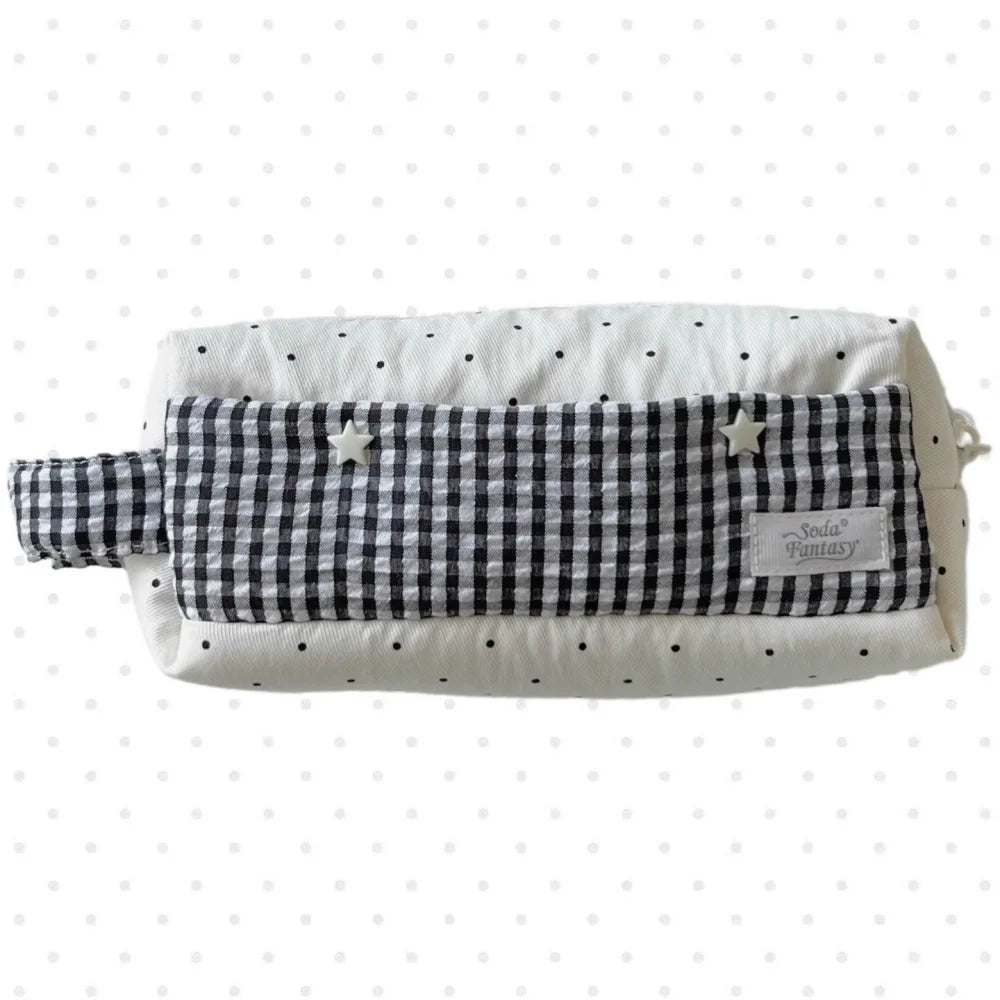 Gingham Polka Dot Pencil Case