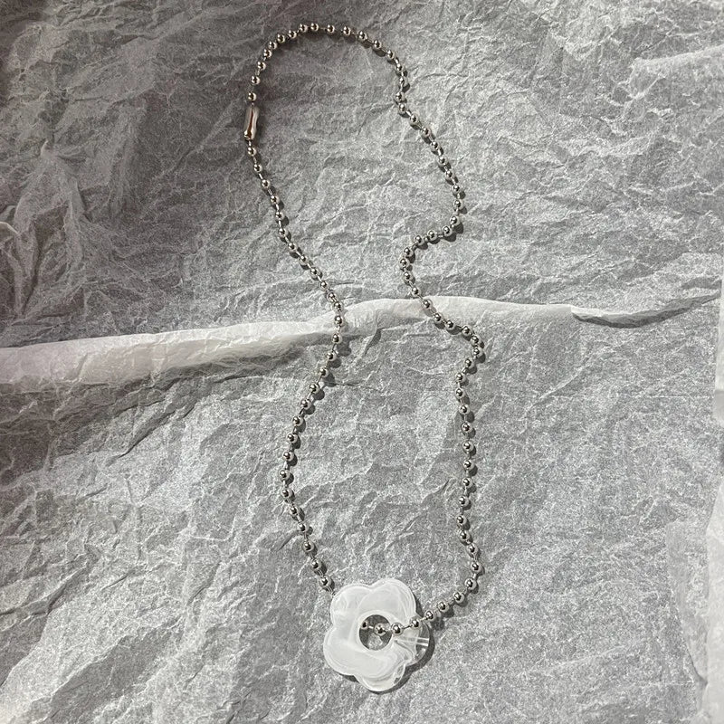 y2k Flower Pendant Necklace