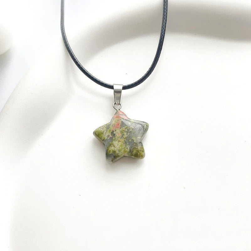 Star Shaped Stone Pendant Necklace