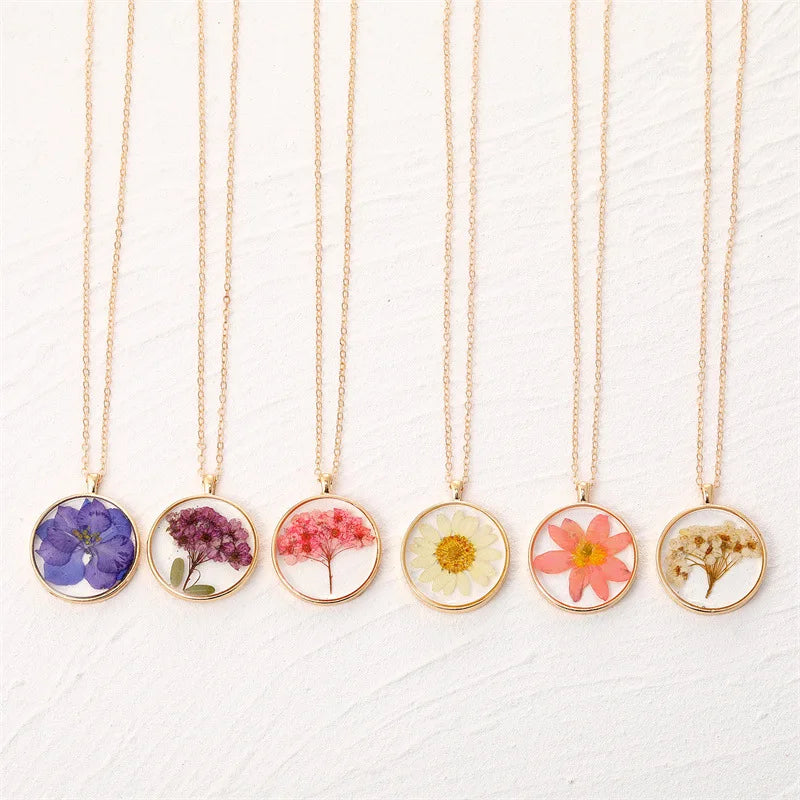 Dried Flower Charm Jewelry