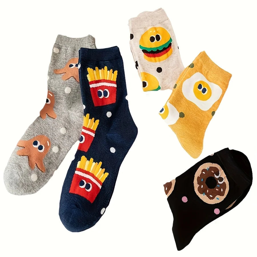 Snacktime Crew Sock Set (Set of 5 Pairs)