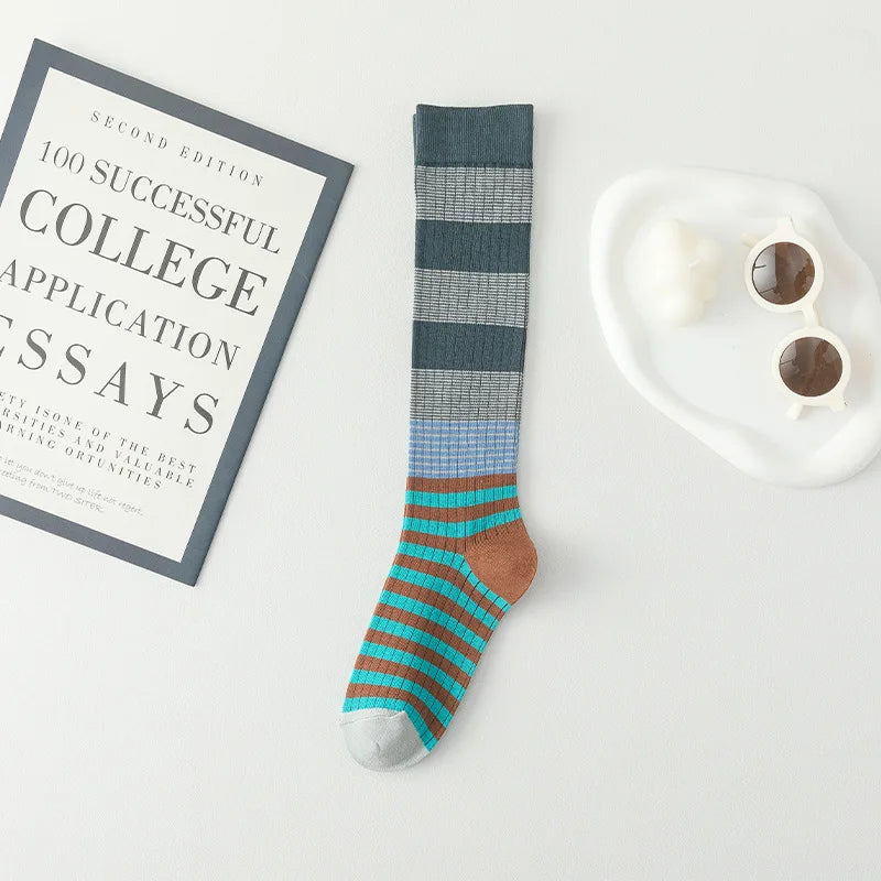 Mix Color Stripe Socks - Ice Cream Cake