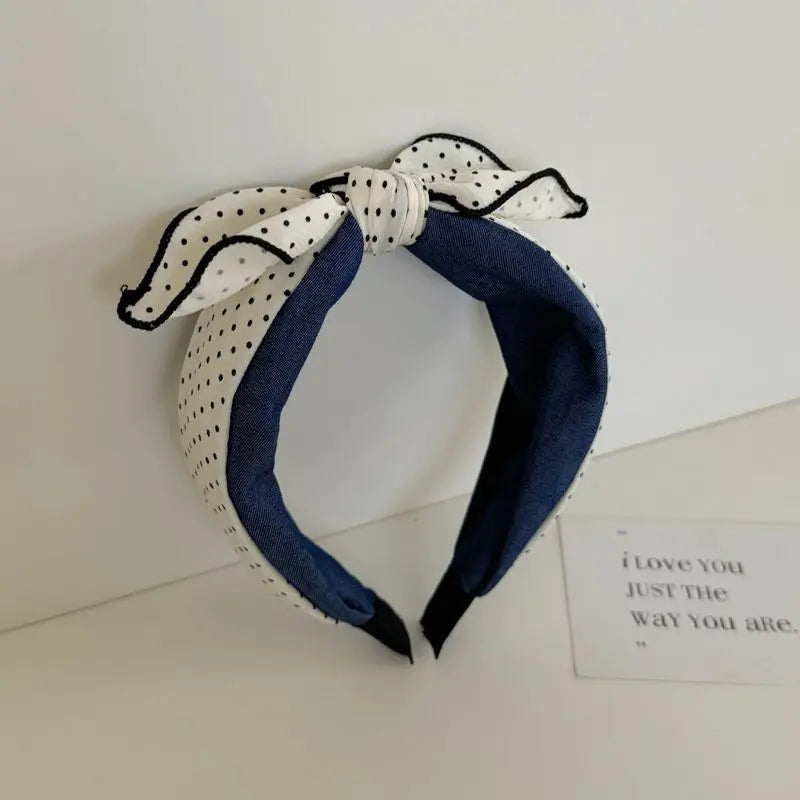 Polka Dot Bow Headband