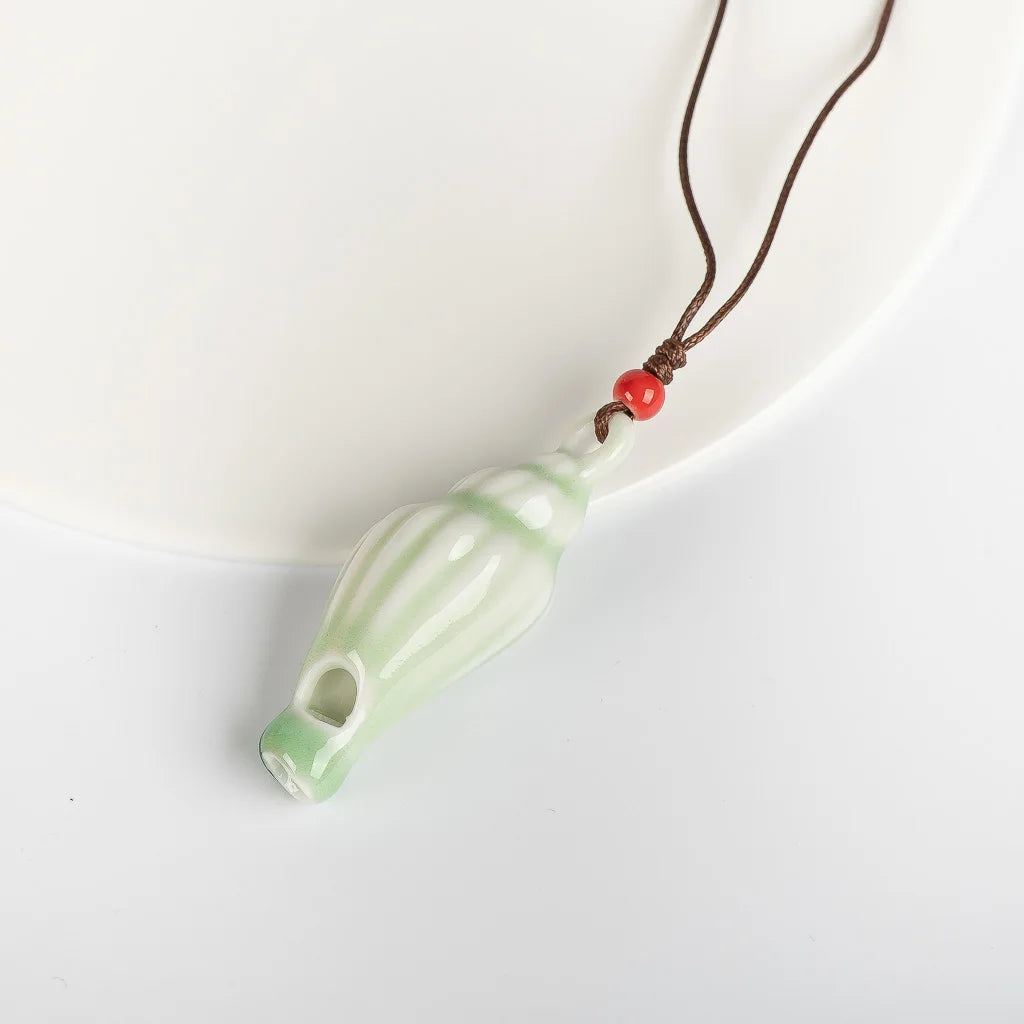 Conch Whistle Charm Necklace