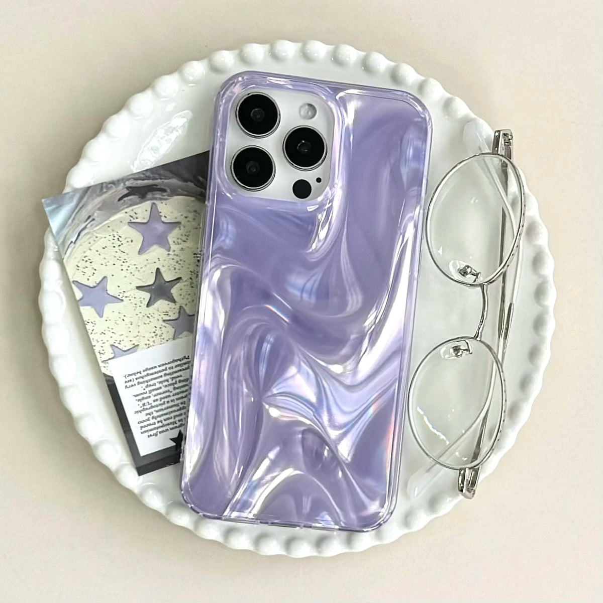 Purple Taro Swirl iPhone Case
