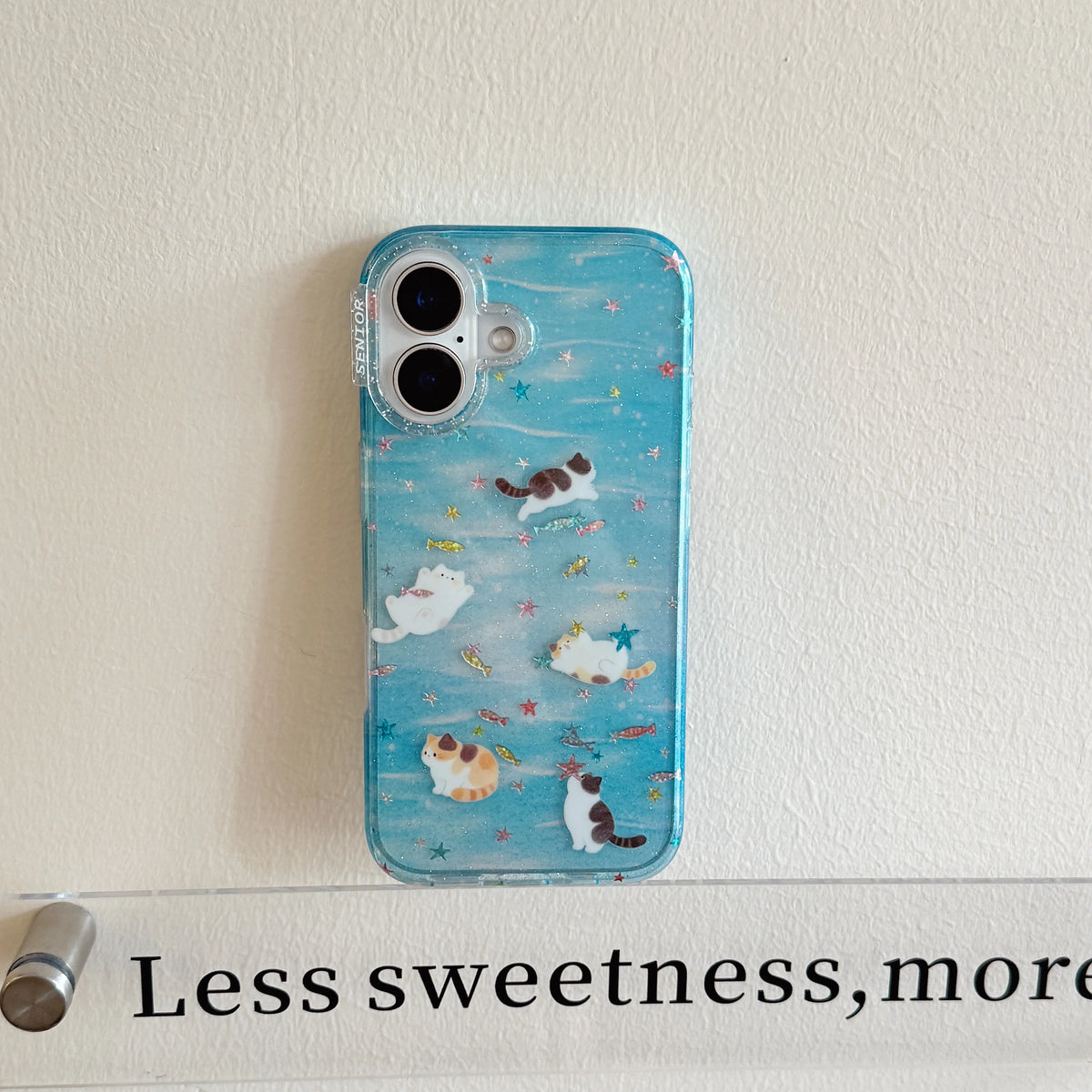 Glittery Kitty Cat Aquarium iPhone Case