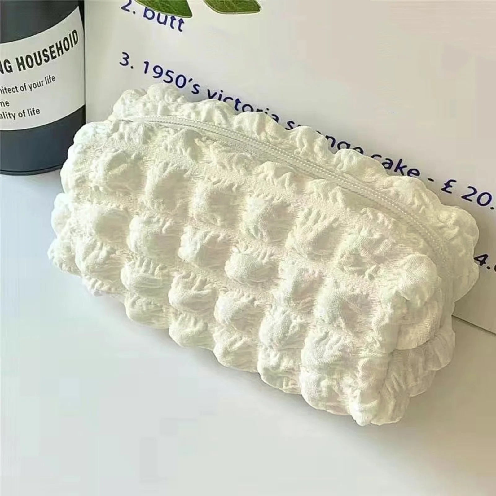 Portable Pen Holder for Students Zipper Stationery Storage Bags Pen Pouch for Primary and Secondary School Students - Ice Cream Cake